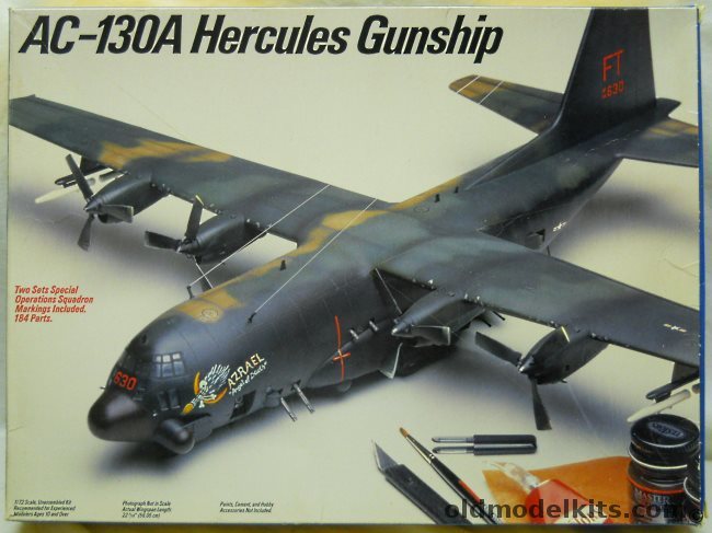 Testors 1/72 Lockheed AC-130A Hercules Gunship, 691 plastic model kit